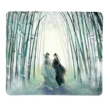 Imagem de The Untamed Mo Dao Zu Shi Danmei romance programa de TV antiderrapante mousepad para jogos computador mouse pad desktop laptop mouse pad com borda costurada 18 x 22 cm