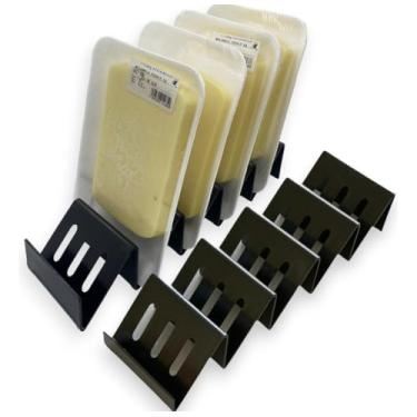 Imagem de Expositor Suporte Escadinha Supermercado Carnes Frios Bandeja