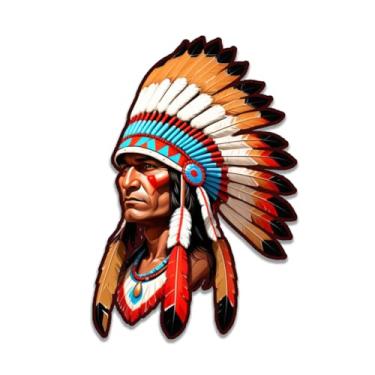 Imagem de Quadro Decorativo Índio Cocar Indígena MDF Corte a Laser