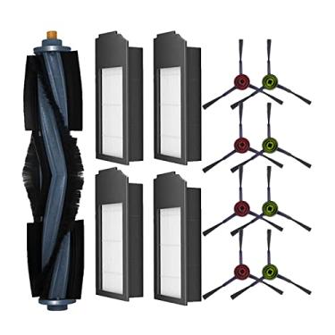 Imagem de Conjunto de acessórios de substituição da série DEEBOT X1 adequado para ECOVACS X1 Omni /X1 TURBO/X1 Plus Robot Vacuum inclui 1 escova principal, 8 escovas laterais, 4 peças de filtro