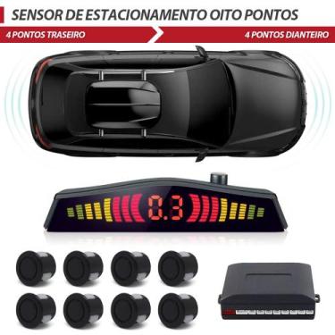 Imagem de Sensor de Estacionamento Dianteiro e Traseiro Preto Fosco Toyota Rav4 