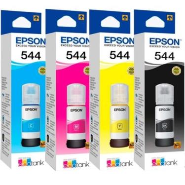 Imagem de Kit 4 cores refil de tinta original epson 544 - t544520 65ml cada