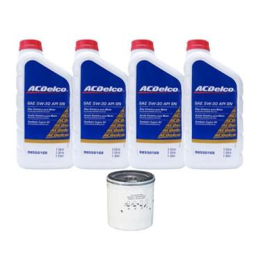 Imagem de Kit Troca de Óleo Chevrolet Agile 1.4 Flex Acima De 2013 - Acdelco 5w3