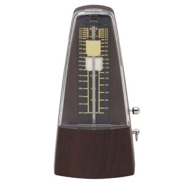 Imagem de Metrônomo para Músicos Metrônomo Mecânico ABS de Alta Resistência, Acabamento de Grão de Madeira, Som de Sino, 40-208 Bpm, 0, 2, 3, 4, 6 Batidas, Piano, Violino, Guitarra, Bumbo