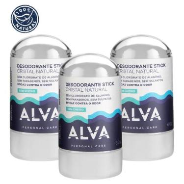 Imagem de KIT Desodorante Stick Kristall Sensitive - Alva 60g 3 UNIDs - ALVA NAT