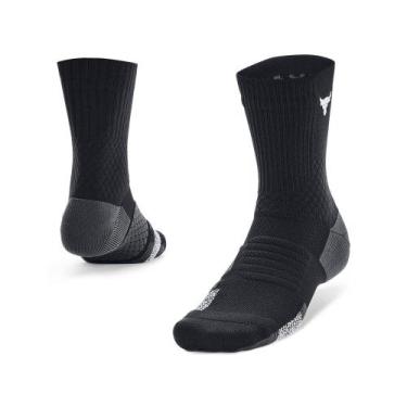 Imagem de Meia Unissex Under Armour Rock AD Playmaker - Pacote com 1 par, Preto,