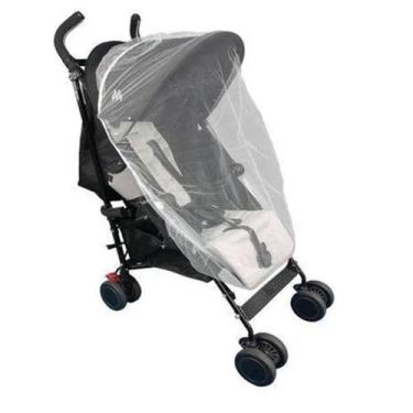 Imagem de Mosquiteiro Para Carrinho E Mini Berço De Bebe Capa Tela Branca 100CM 
