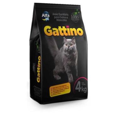 Imagem de fardo Areia sanitária gattino 4kg - alfapet