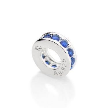 Imagem de Berloque stopper separador de prata AZUL 840105 Rommanel, Azul