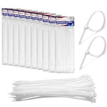 Imagem de 1000 Abraçadeiras Fita Lacre de Nylon 3.6x200mm Cinta Preta 20cm Reven