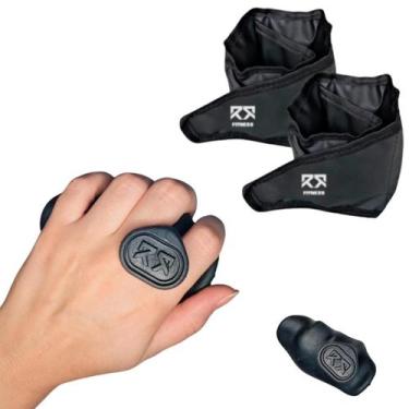 Imagem de Kit Luva Antiderrapante Para Treino e Caneleira Tornozeleira De Peso 5