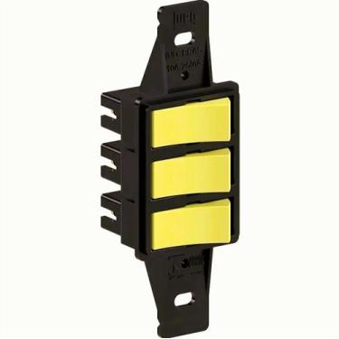 Imagem de Interruptor 3 Teclas Simples 10A 250V~Padrão Klin Weg, Preto