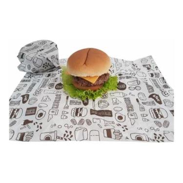 Imagem de Papel Acoplado Para Lanche Hamburguer Delivery C/400 Premium - Embrulh