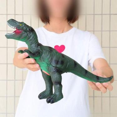 Imagem de Dinossauro De Borracha  T-Rex C/ Som Tamanho Grande Dino World. - toys