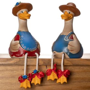 Imagem de Casal Pato Pé Balançando Cerâmica Decoração Jardim - Maryland Decor, A