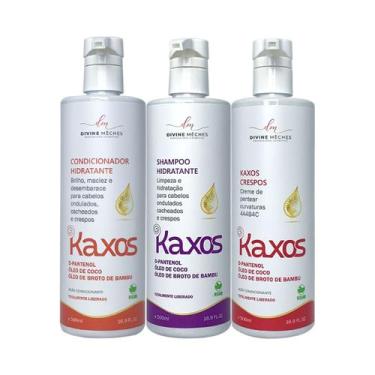 Imagem de Kit Divine Mèches Kaxos Shampoo Condicionador Creme Crespos