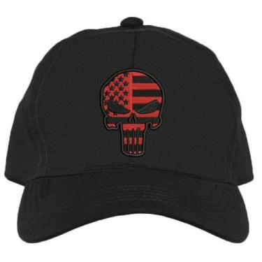 Imagem de Boné Kaluapa Punisher Bandeira Americana, Único, Unissex, Vermelho