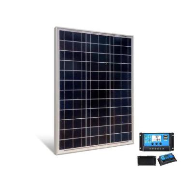 Imagem de Kit Painel Placa Solar 30wp E Controlador Pwm 30a Camp Home - Resun
