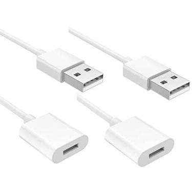 Imagem de MoKo Cabo adaptador de carregamento compatível com Apple Pencil 1º, conector carregador compatível com iPad Pro 12,9 10,5 9,7 / iPad Air 3 / iPad Mini 5 2019 acessórios para canetas, (pacote com 2, branco)