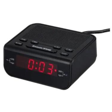 Imagem de Rádio Relógio Despertador Digital Elétrico De Mesa Rádio Am/fm Lelong 
