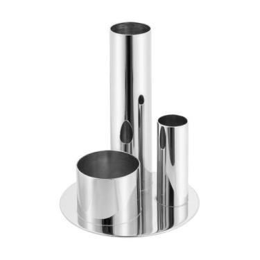 Imagem de Acessório Castiçal Triplo Fragmentos Prata - St James