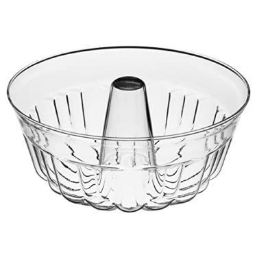 Imagem de SIMAX Forma de bolo de vidro transparente, à prova de calor, frio e choque, 2,1 litros (8,4 xícaras), feita na Europa, ótima para bolos de anel, pudim, sobremesas, pão de macaco e muito mais, pode ser