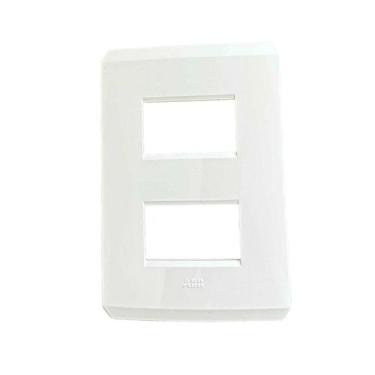 Imagem de Placa 2 Postos Separados 4X2 Branco Polar Step N43722-Bp Abb 