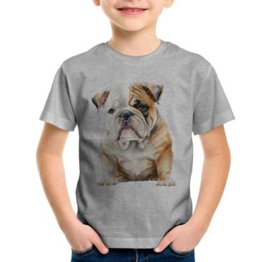 Imagem de Camiseta Infantil Bulldog-Inglês - Foca na Moda, Cinza, 8
