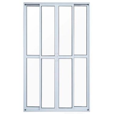 Imagem de Porta de Sacada de Correr de Alumínio Branco 4 Folhas Hale Esquadrias 