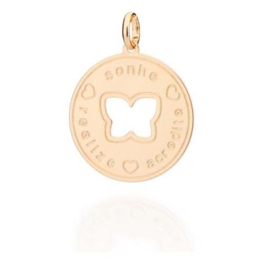 Imagem de Pingente Medalha Escrito Sonhe, Acredite E R 542718 - Rommanel, Branco