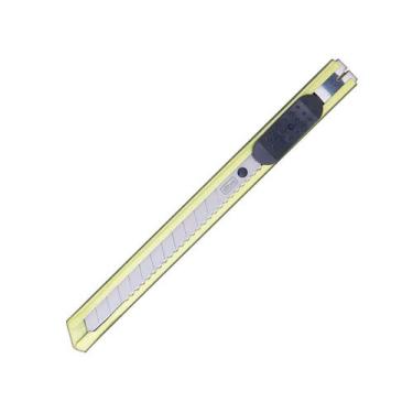 Imagem de Estilete Estreito Metal Lamina 9mm Resistente ES05 Tilibra, VERDE ASPA