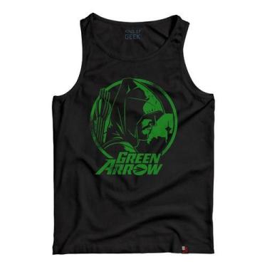 Imagem de Camiseta Regata Arqueiro Verde Arrow Super Herói Camisa Geek - KING OF