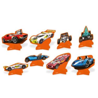 Imagem de Decoração de Mesa Festa Hot Wheels - 8 Unidades - Festcolor