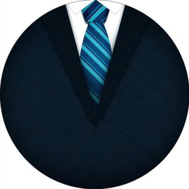 Imagem de Painel De Festa Redondo 1,50x1,50 - Dia dos Pais Terno e Gravata Azul 