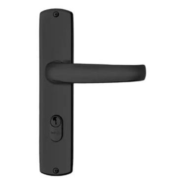 Imagem de Fechadura Papaiz Mz820 Externa 40mm Espelho Preto Fosco