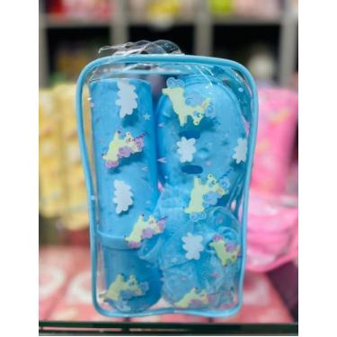 Imagem de Kit Banho Com Estampa Divertida AZUL - isanog, Azul