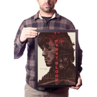 Imagem de Poster Com Moldura A3 Rambo Fisrt Blood - Fanarte