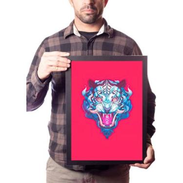 Imagem de Poster Com Moldura A3 Tigre Demonio Samurai - Fanarte