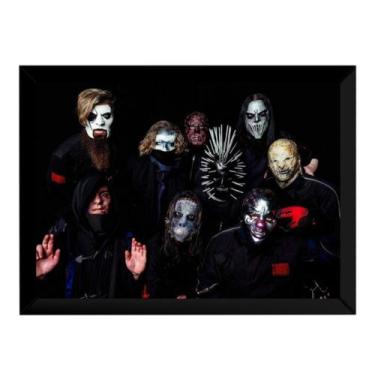 Imagem de Quadro Banda Slipknot Foto Poster Moldurado 42x29 Cm - Fanarte