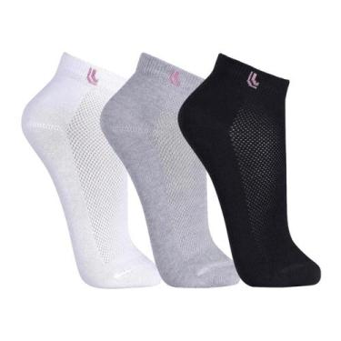 Imagem de Meia Lupo Sport Cano Curto 3226-089 C/3, Branco, Cinza, Preto, 116, 33