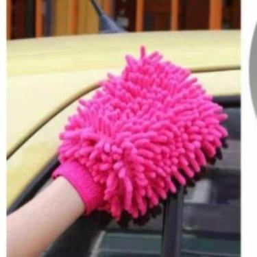 Imagem de Luva Cerdas Microfibra Para Limpeza Lavar Carro Doméstica VN - Pra vc,