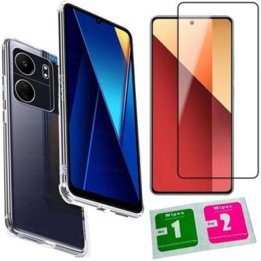 Imagem de Kit Case Capa Capinha Para Xiaomi Poco C65 Transparente Silicone Anti 