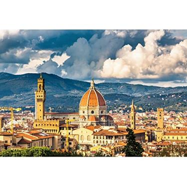 Imagem de DORCEV 1,5 x 0,9 m Itália paisagem fotografia fundo Itália arquitetura vintage paisagem urbana Florença pano de fundo céu nuvens pôr do sol montanha estilo europeu casamento banner papel de parede