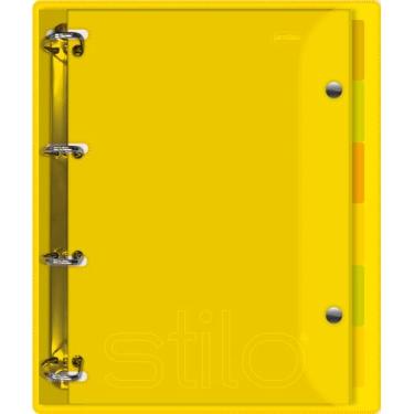 Imagem de Jandaia - Caderno Argolado/Fichário Universitário Capa Cristal Flexível 200Fls Stilo - Amarelo Neon