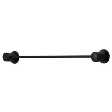 Imagem de Porta Toalha Barra Suporte Toalheiro Banheiro Preto Metal - TFC