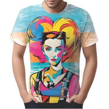 Imagem de Camiseta Camisa Tshirt Estampa Mu.lher Loira Pop Art Moda 4 - Enjoy Sh