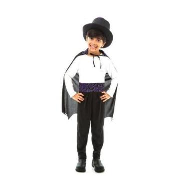 Imagem de Fantasia Vampiro Morcego Halloween Infantil - Jade Fashion, P ROXO