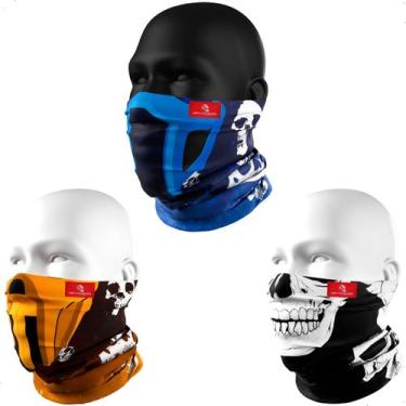 Imagem de Kit 3 Mascaras Bandanas Matadeira Buff Tubneck Ciclismo Motociclista, 