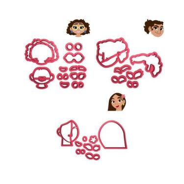 Imagem de Kit 3 Cortadores Encanto Mirabel Isabela Luisa - DOCE IMPRESSO, 5,5cm