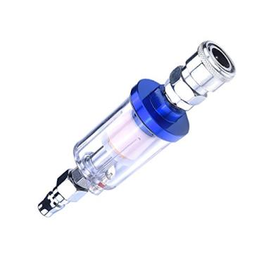 Imagem de Filtro de compressor de ar, separador de água a óleo para ferramentas de ar spray, entrada e saída NPT de 0,63 cm, com conector rápido